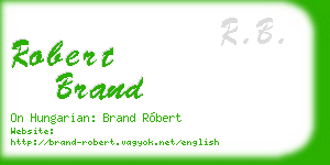 robert brand business card